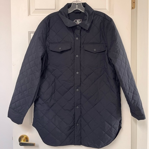 NWOT Mondetta Outdoor Project Navy Quilted Puffer Coat M - Picture 2 of 15
